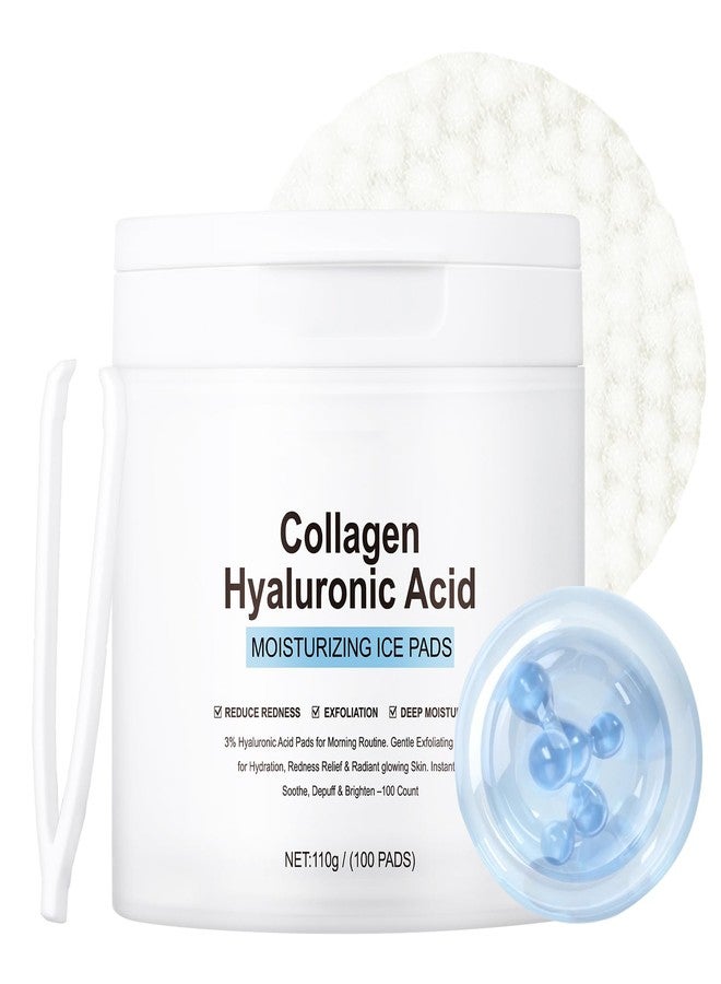 IREV Facial Toner Pads for Exfoliation and Pore Care with Hyaluronic Acid, Salicylic Acid, Collagen, Hydrating Facial Treatment, Pore Minimizer, Redness Relief, Radiant Skin, 100 Count - Image 1